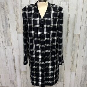 Amanda Smith Plaid Long‎ Jacket